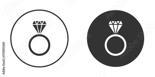 Ring icon or Logo. Flat Style vector EPS.