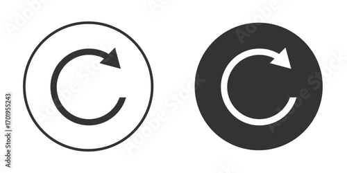 Refresh icon or Logo. Flat Style vector EPS.