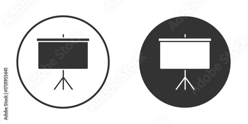 Presentation board icon or Logo. Flat Style vector EPS.