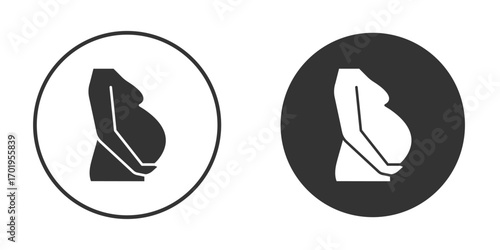 Pregnancy icon or Logo. Flat Style vector EPS.