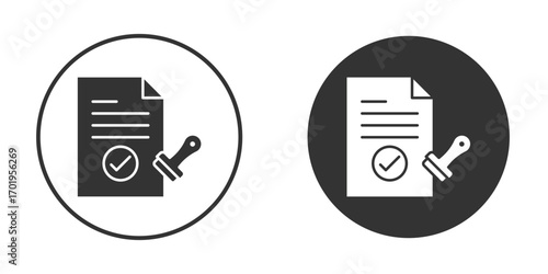 Permit icon or Logo. Flat Style vector EPS.