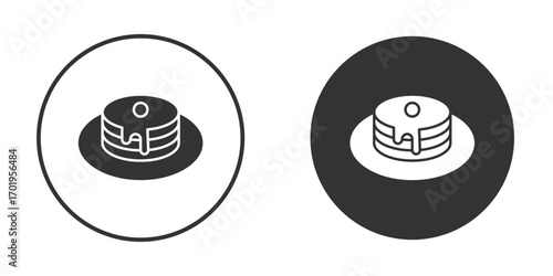 pancakes icon or Logo. Flat Style vector EPS.