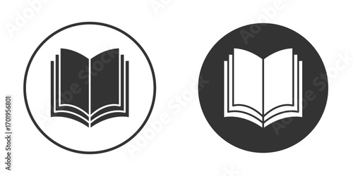 open book icon or Logo. Flat Style vector EPS.