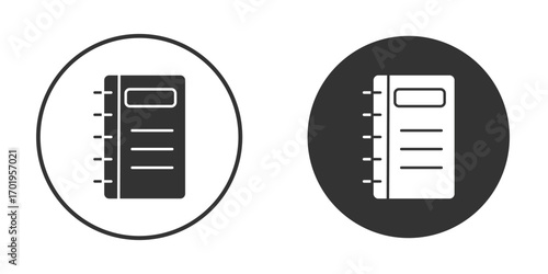 Notebook icon or Logo. Flat Style vector EPS.