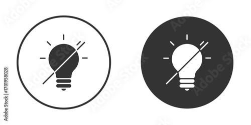 Light off icon or Logo. Flat Style vector EPS.