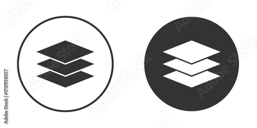Layers icon or Logo. Flat Style vector EPS.