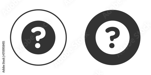 Interrogation icon or Logo. Flat Style vector EPS.