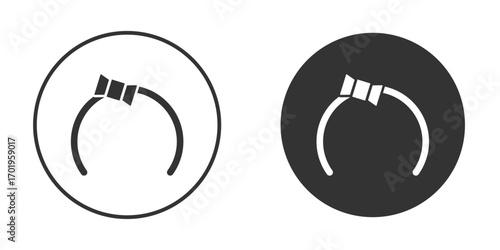 Hair band icon or Logo. Flat Style vector EPS.