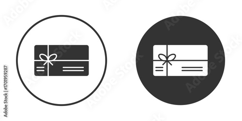 Gift card icon or Logo. Flat Style vector EPS.