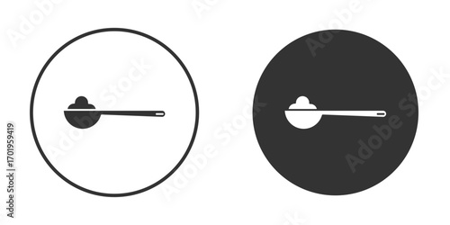 full spoon icon or Logo. Flat Style vector EPS.
