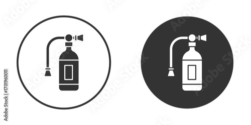 Fire extinguisher icon or Logo. Flat Style vector EPS.
