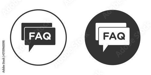 FAQ icon or Logo. Flat Style vector EPS.