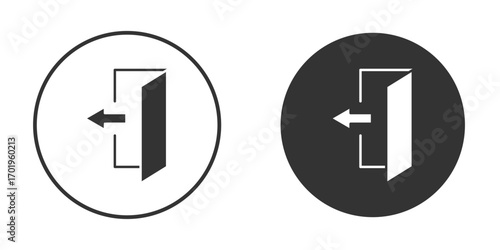 Exit icon or Logo. Flat Style vector EPS.
