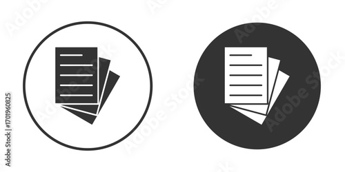 Document papers icon or Logo. Flat Style vector EPS.