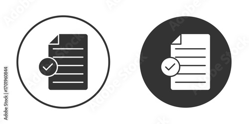 Document accepted icon or Logo. Flat Style vector EPS.