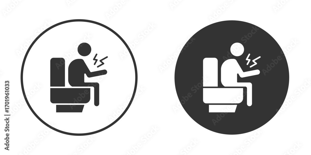 Fototapeta premium Diarrhea icon or Logo. Flat Style vector EPS.