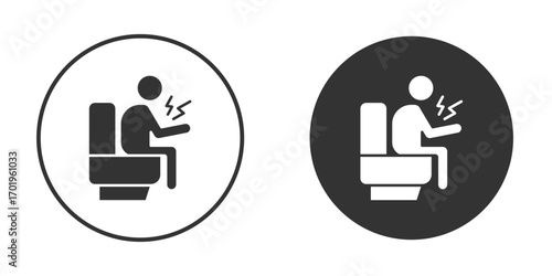 Diarrhea icon or Logo. Flat Style vector EPS.