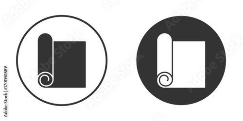 Construction film roll icon or Logo. Flat Style vector EPS.