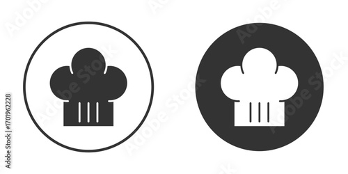 Chef hat icon or Logo. Flat Style vector EPS.
