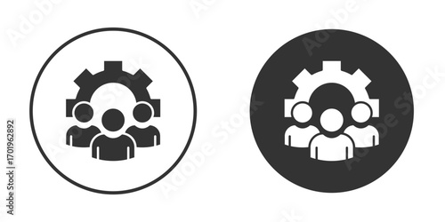 CRM icon or Logo. Flat Style vector EPS.