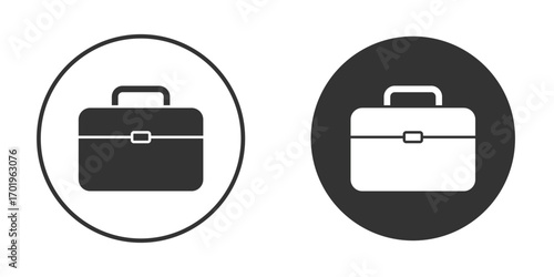Briefcase icon or Logo. Flat Style vector EPS.