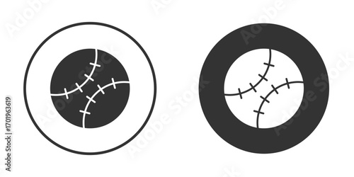 Baseball icon or Logo. Flat Style vector EPS.