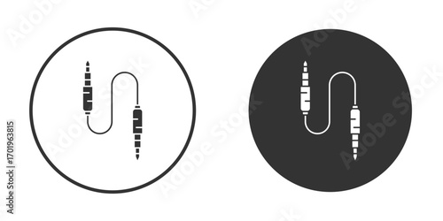 Audio Cable icon or Logo. Flat Style vector EPS.