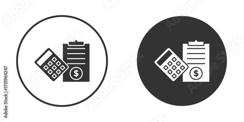 Accounting icon or Logo. Flat Style vector EPS.
