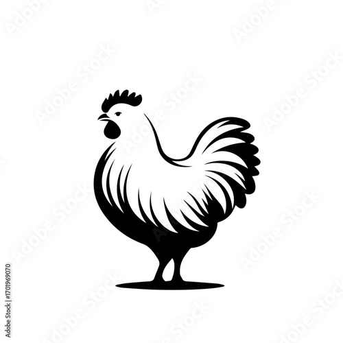Realistic Hen Vector Illustration – Countryside Farmyard Bird