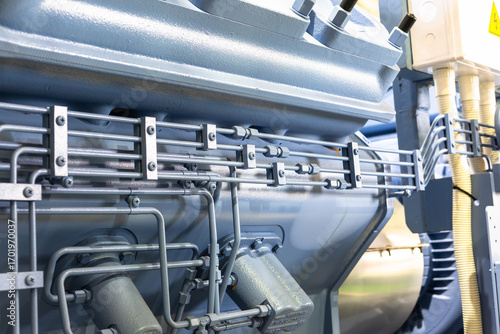 Industrial compressor refrigeration station at manufacturing factory