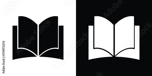 open book icon design illustration. icon concept in flat