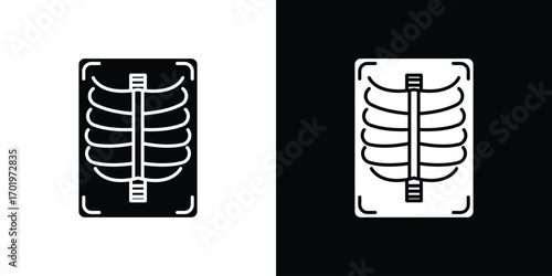 X-ray scan icon design illustration. icon concept in flat