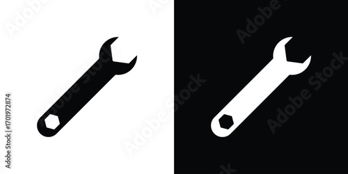Wrench icon design illustration. icon concept in flat