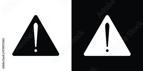 Warning triangle icon design illustration. icon concept in flat