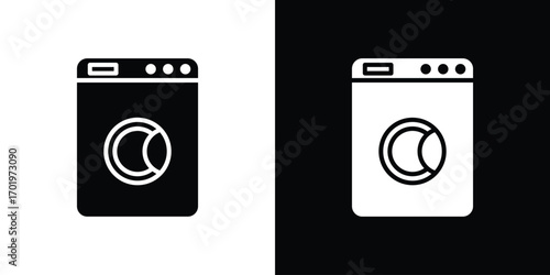 Washing machine icon design illustration. icon concept in flat
