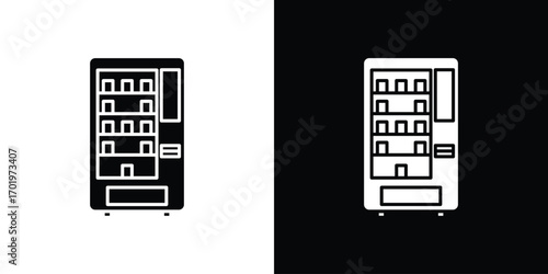 Vending machine icon design illustration. icon concept in flat