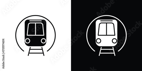 Subway icon design illustration. icon concept in flat