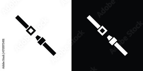 Seatbelt icon design illustration. icon concept in flat