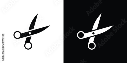 Scissors icon design illustration. icon concept in flat