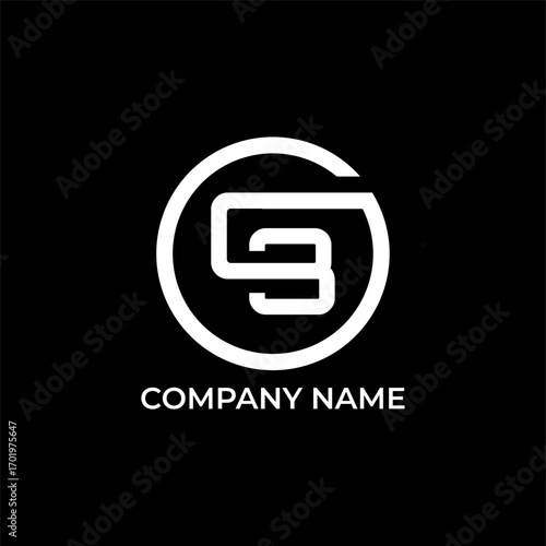 C3 circle logo design vector