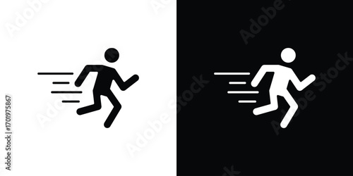 Running icon design illustration. icon concept in flat