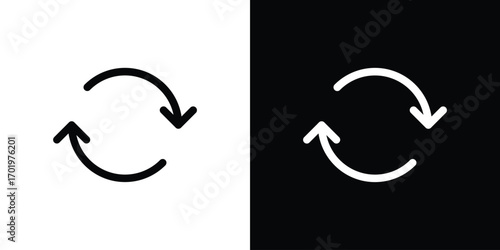 Refresh icon design illustration. icon concept in flat
