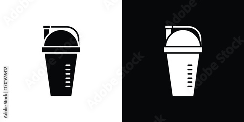Protein shake icon design illustration. icon concept in flat