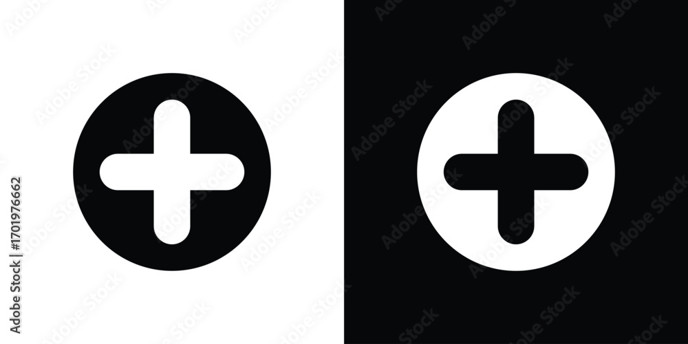 Fototapeta premium Plus icon design illustration. icon concept in flat