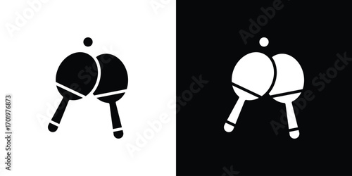 Ping pong icon design illustration. icon concept in flat