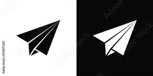 Paper plane icon design illustration. icon concept in flat