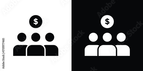 Mutual funds icon design illustration. icon concept in flat