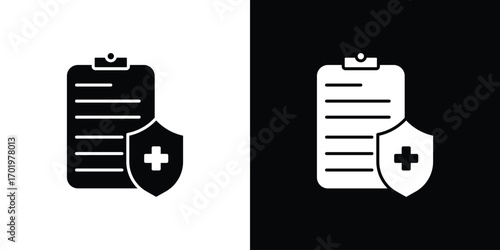 Medical insurance icon design illustration. icon concept in flat