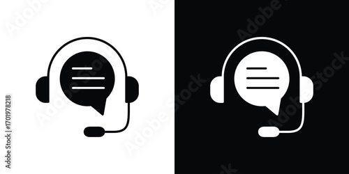 Live chat icon design illustration. icon concept in flat