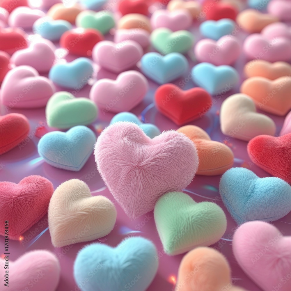 Obraz premium heart shaped candies